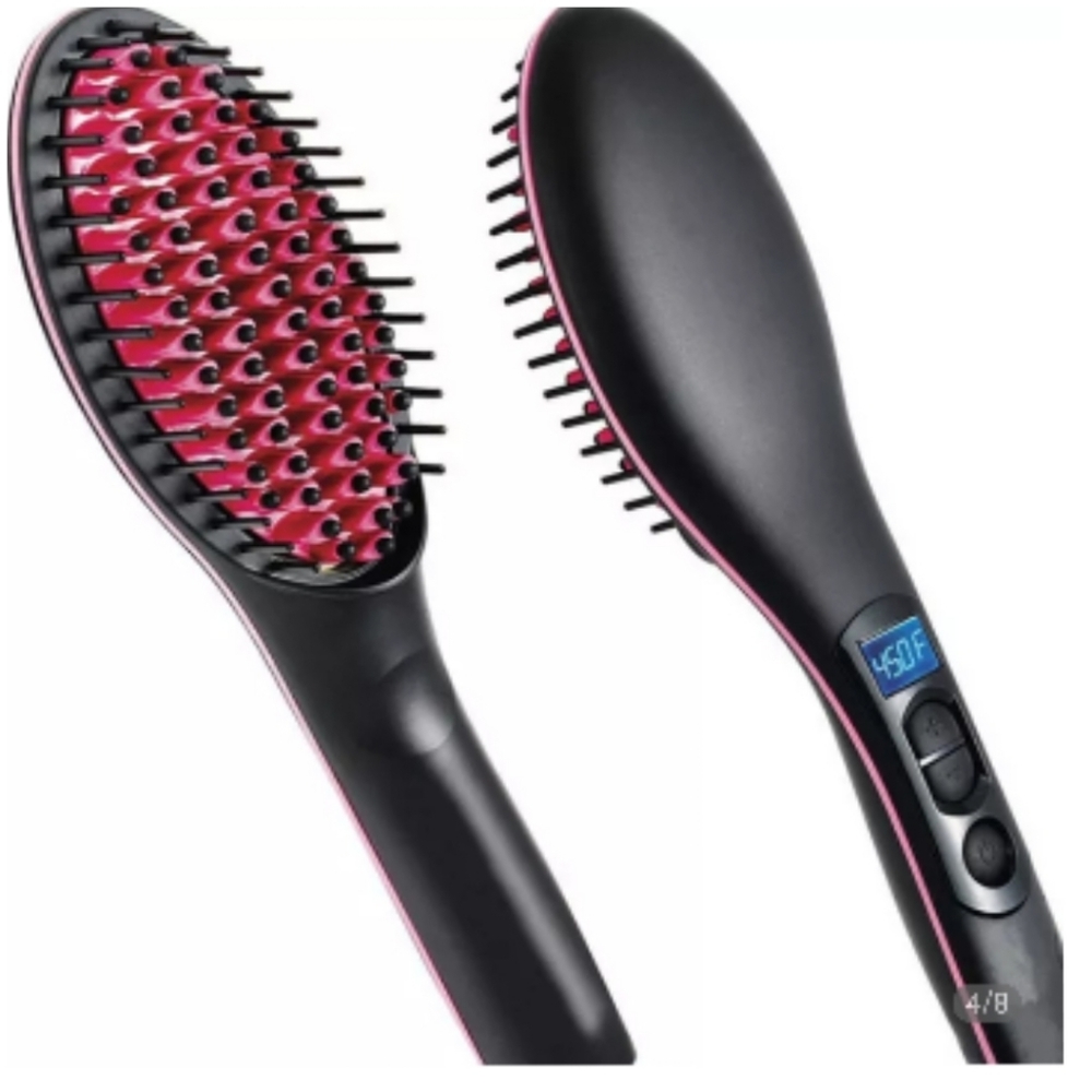Hot comb hair brush